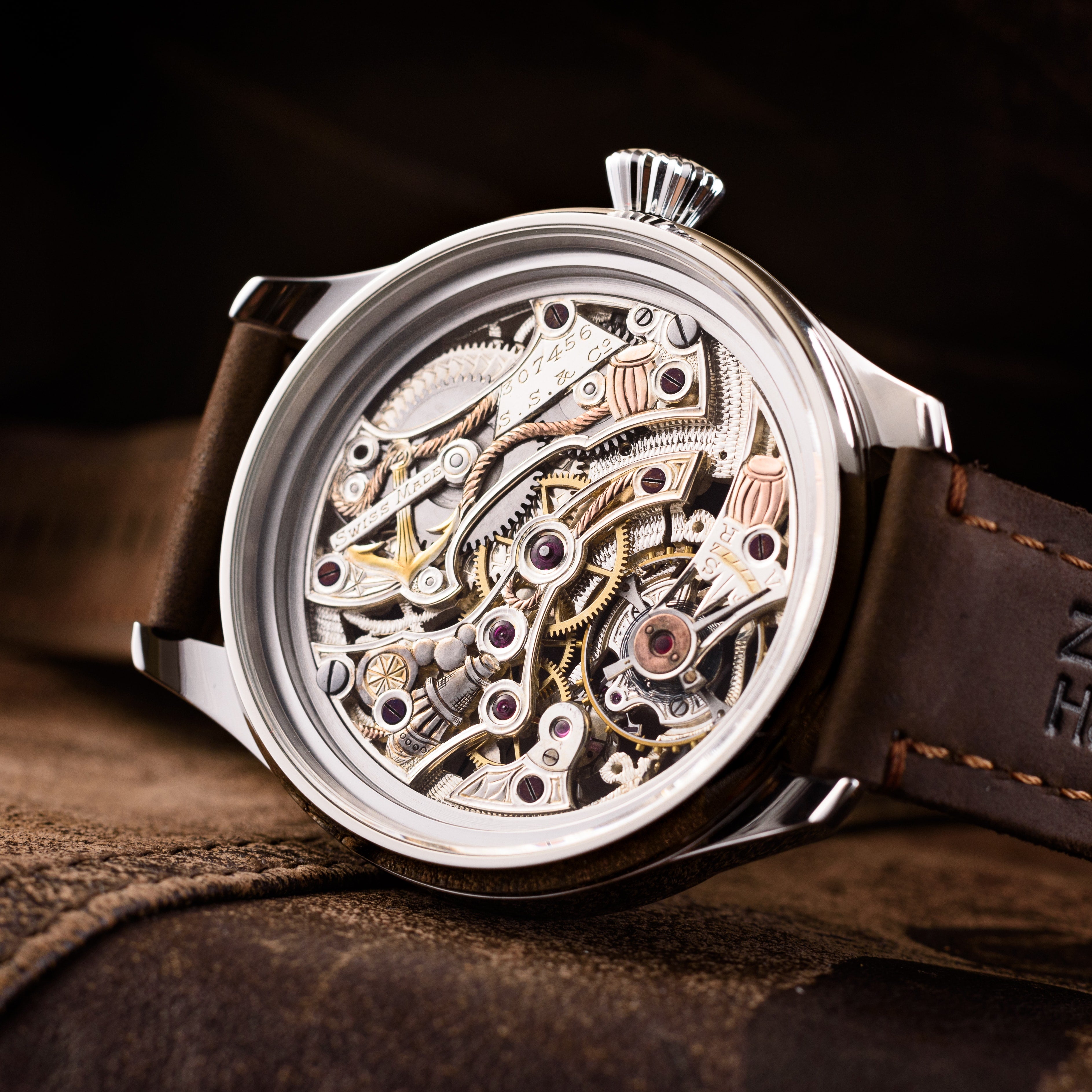 Ulysse Nardin Skeleton marriage Watch. Barrel. Movement 1930