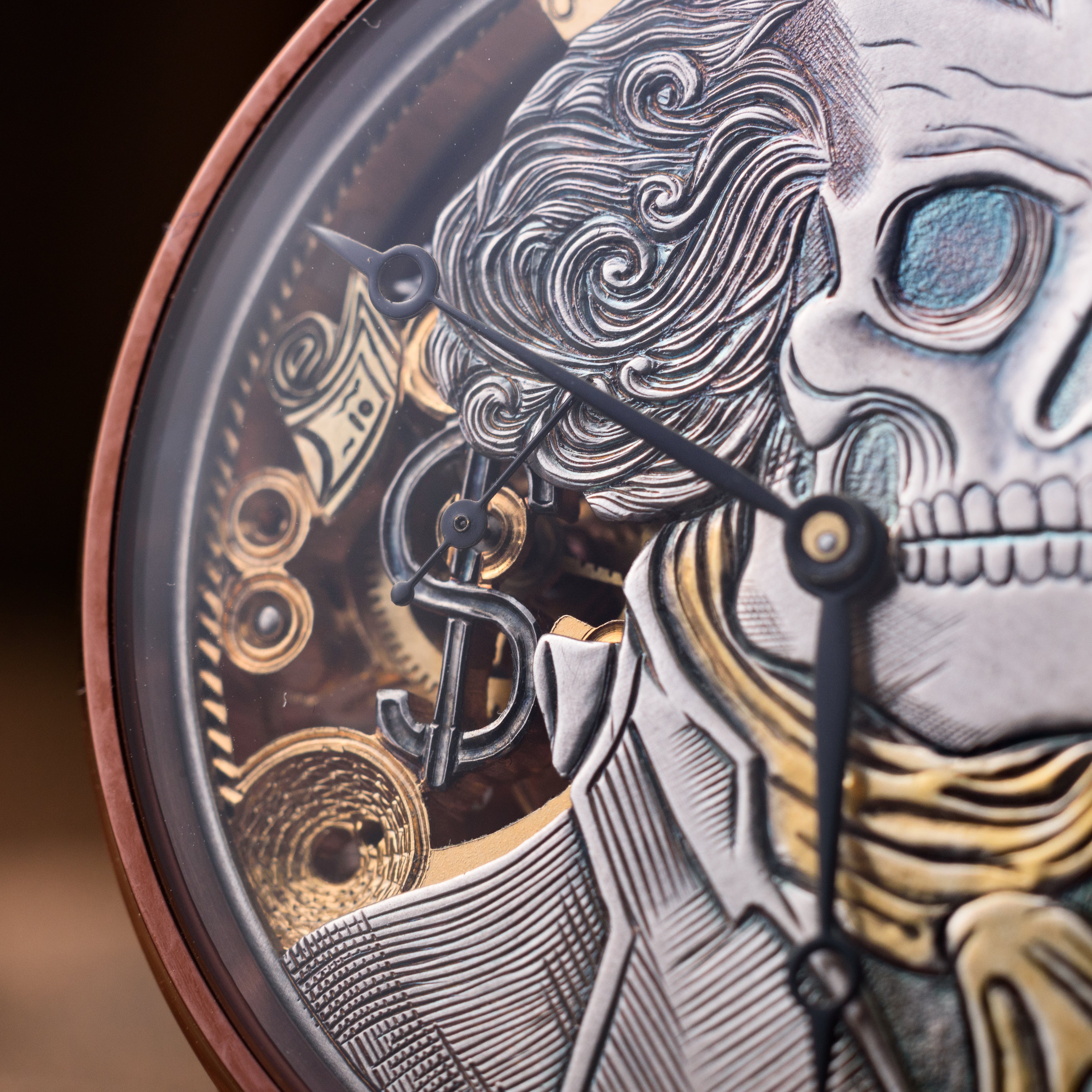 Skeleton Skulls Mens Watch. Antique Movement 1920-1930s