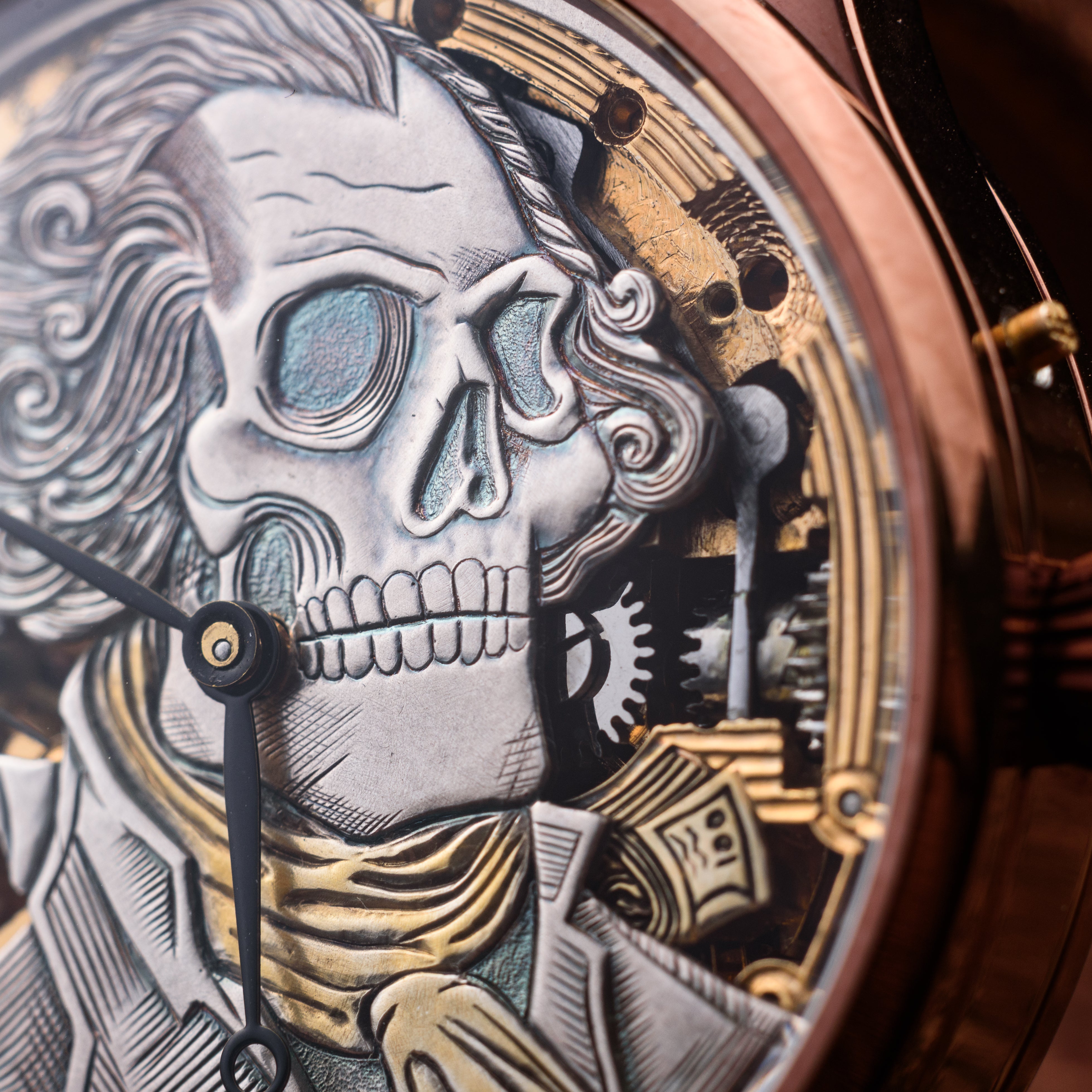 Skeleton Skulls Mens Watch. Antique Movement 1920-1930s