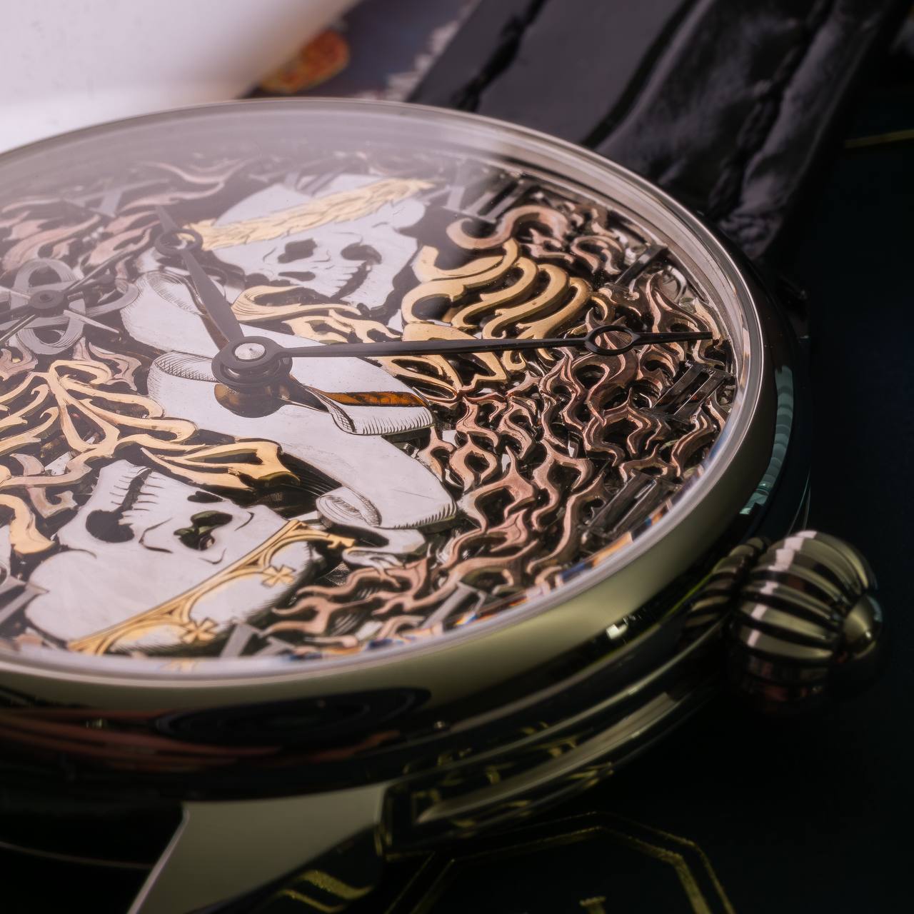 Mole Men's Manual Mechanical Watch – Skeleton Dial Wristwatch