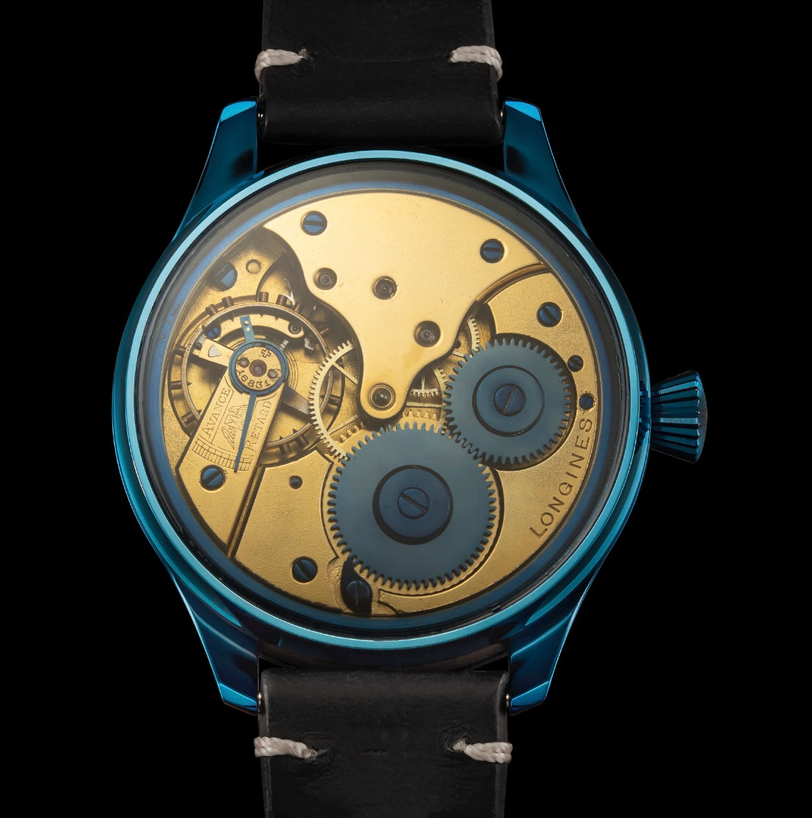 Longines customized antique mechanism of 1920s, Model: The Blue.