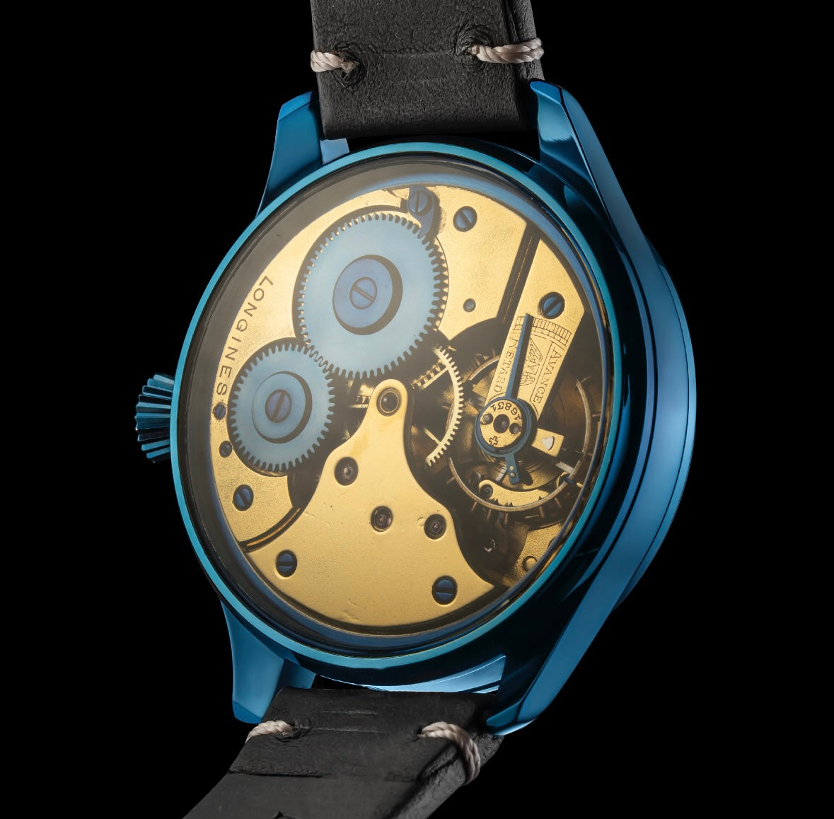 Longines customized antique mechanism of 1920s, Model: The Blue.