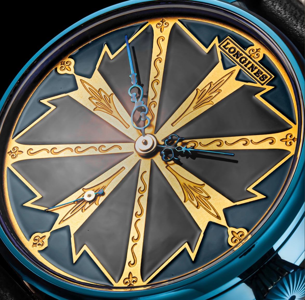 Longines customized antique mechanism of 1920s, Model: The Blue.