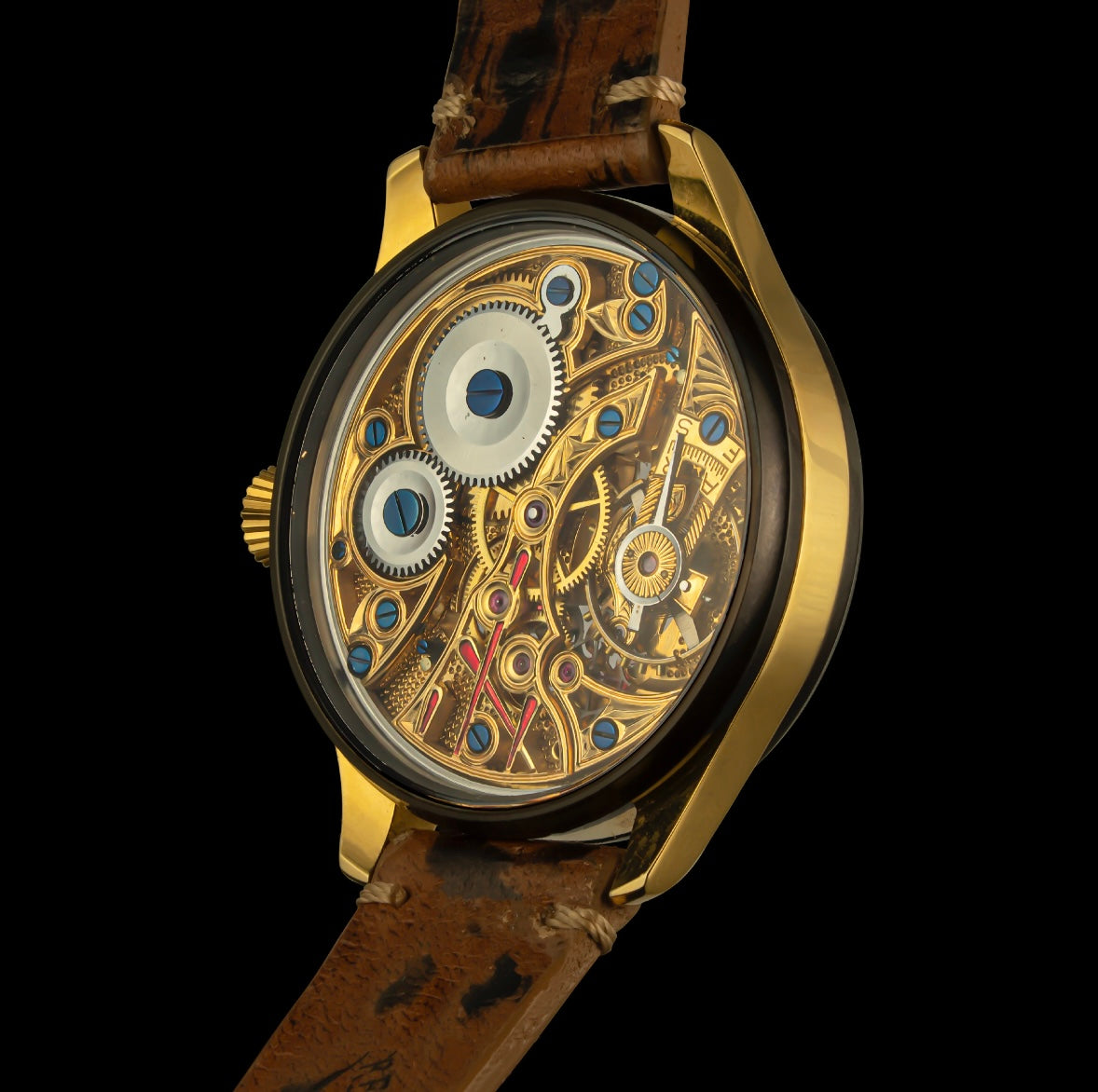 Mole watch with antique mechanism of 1920s, Model: Dinosaur.