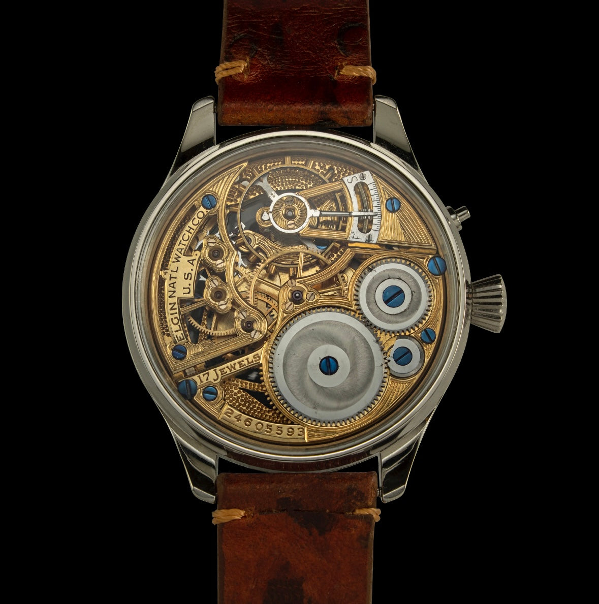 Skeleton Elgin Watch. Pirates of Black Sea. Movement 1920s