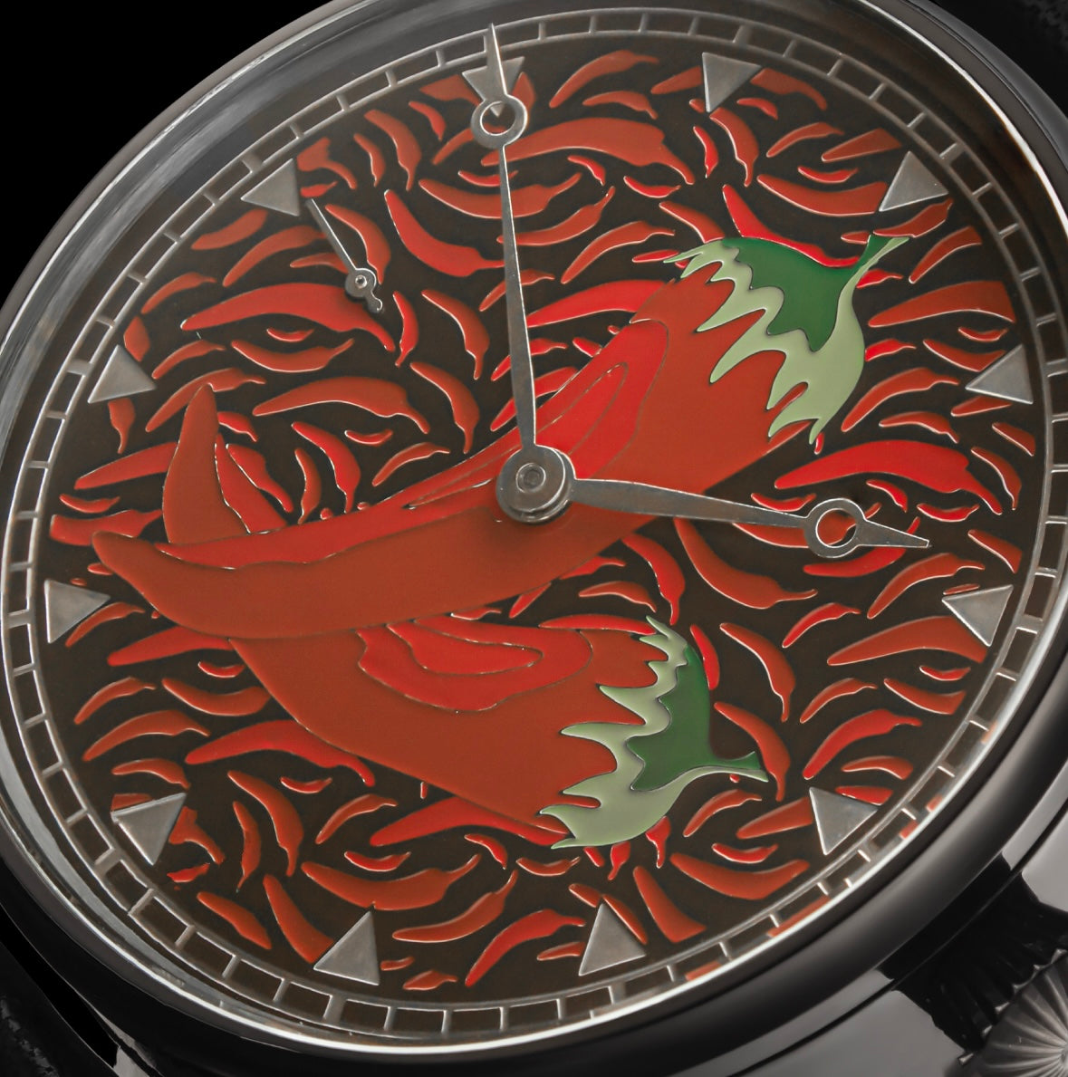 Mole custom watch with antique mechanism of 1920s, Model: Chilli Twins.