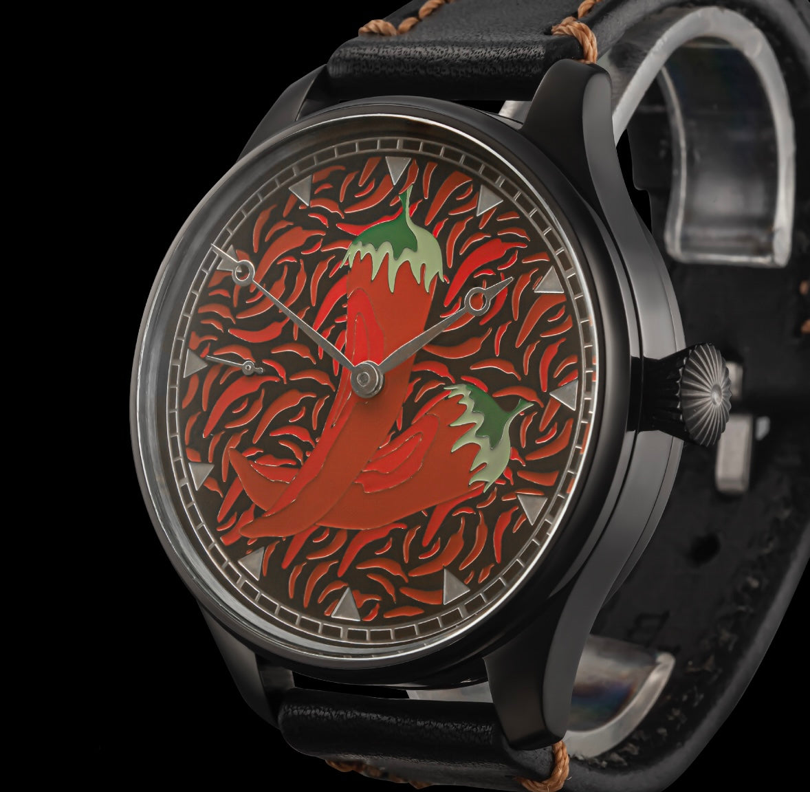 Mole custom watch with antique mechanism of 1920s, Model: Chilli Twins.