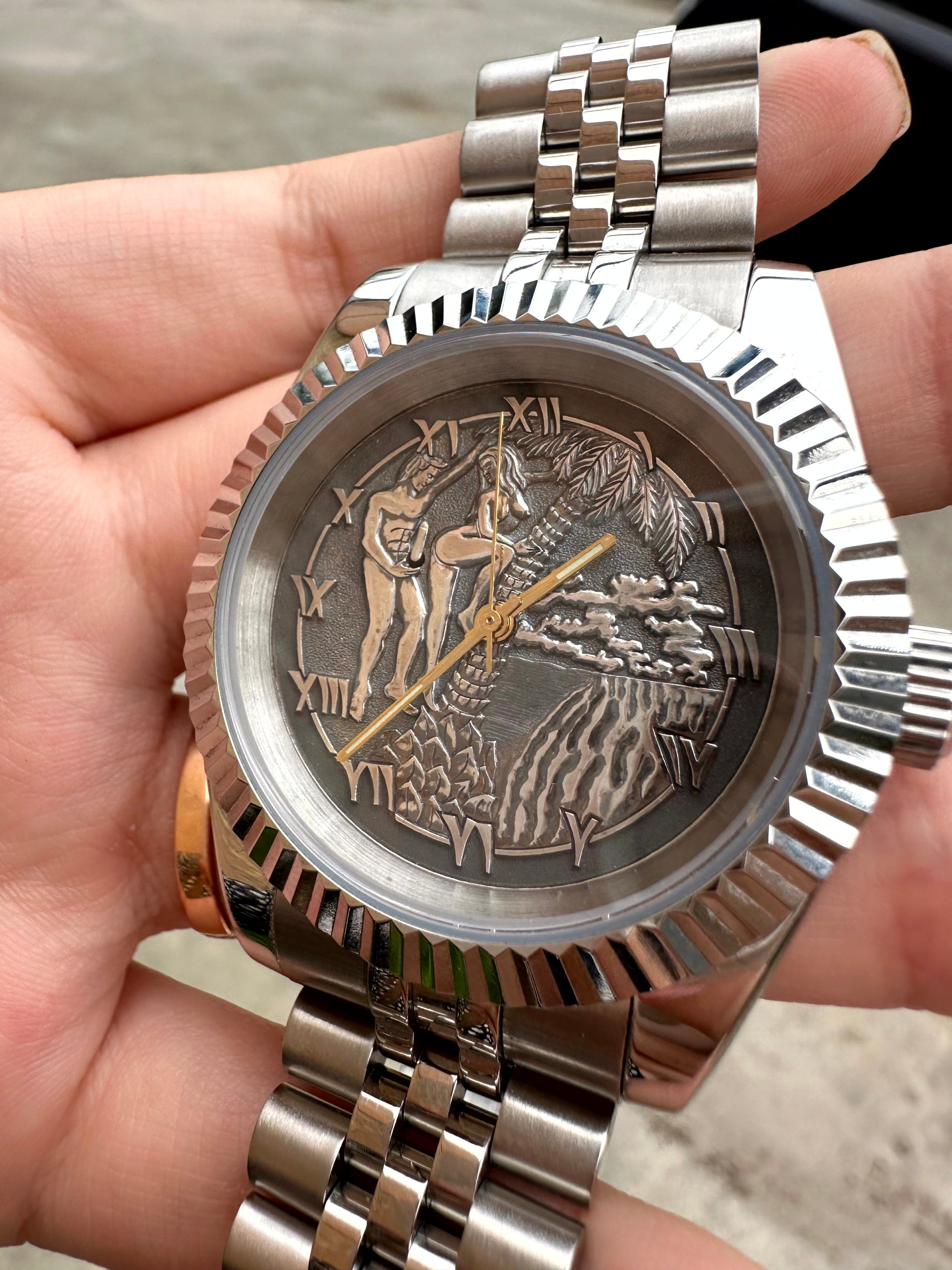 Erotic wrist watch, stainless steel case [Full prepayment]