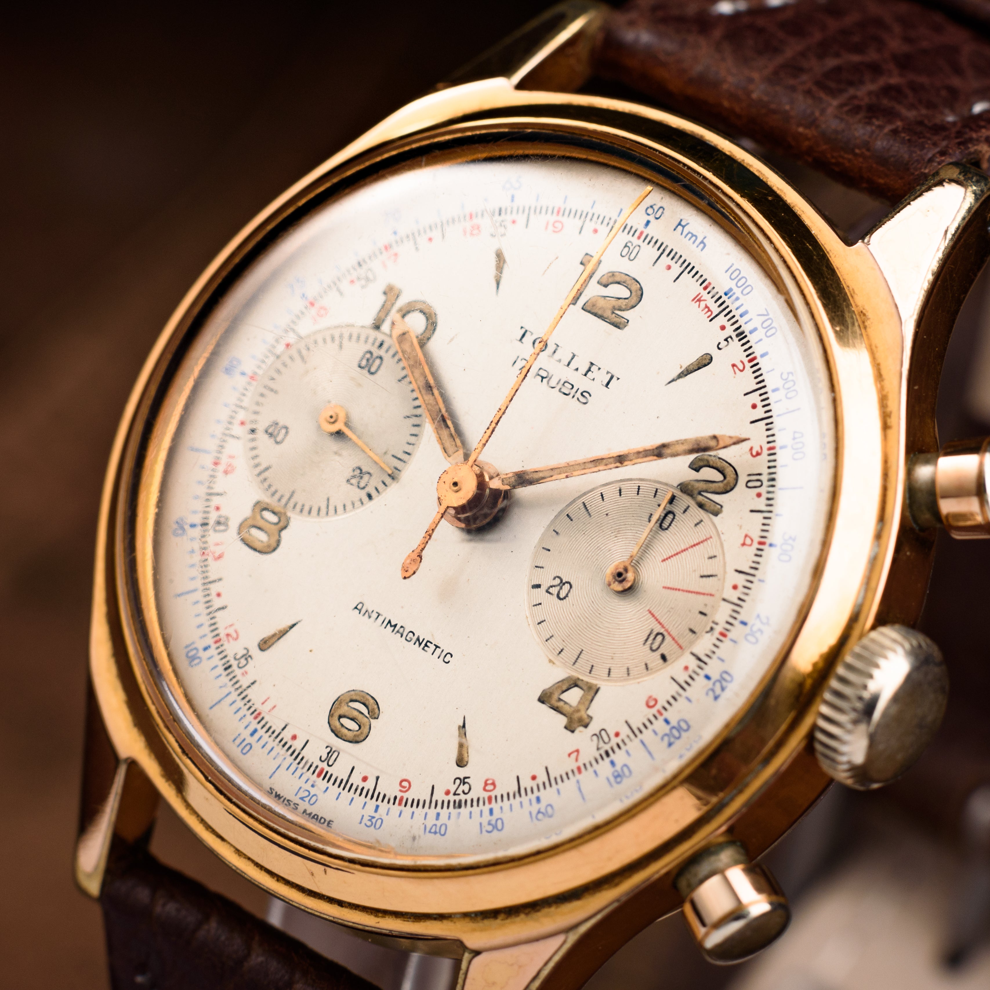 Tollet vintage automatic chronograph, model: Chronograph. Movement 1970s