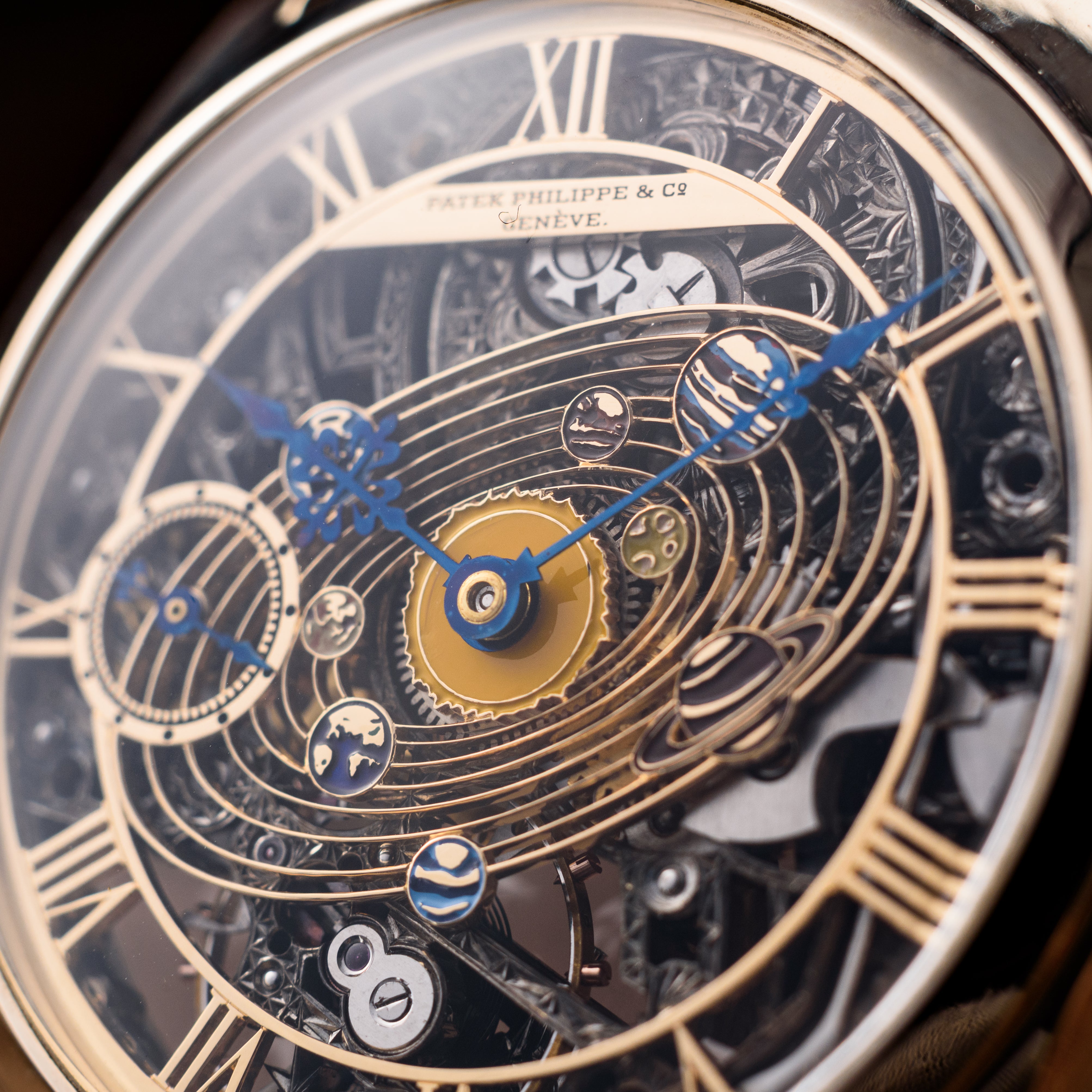 Gold Patek Phillipe Watch.Solar System. Movement 1920s