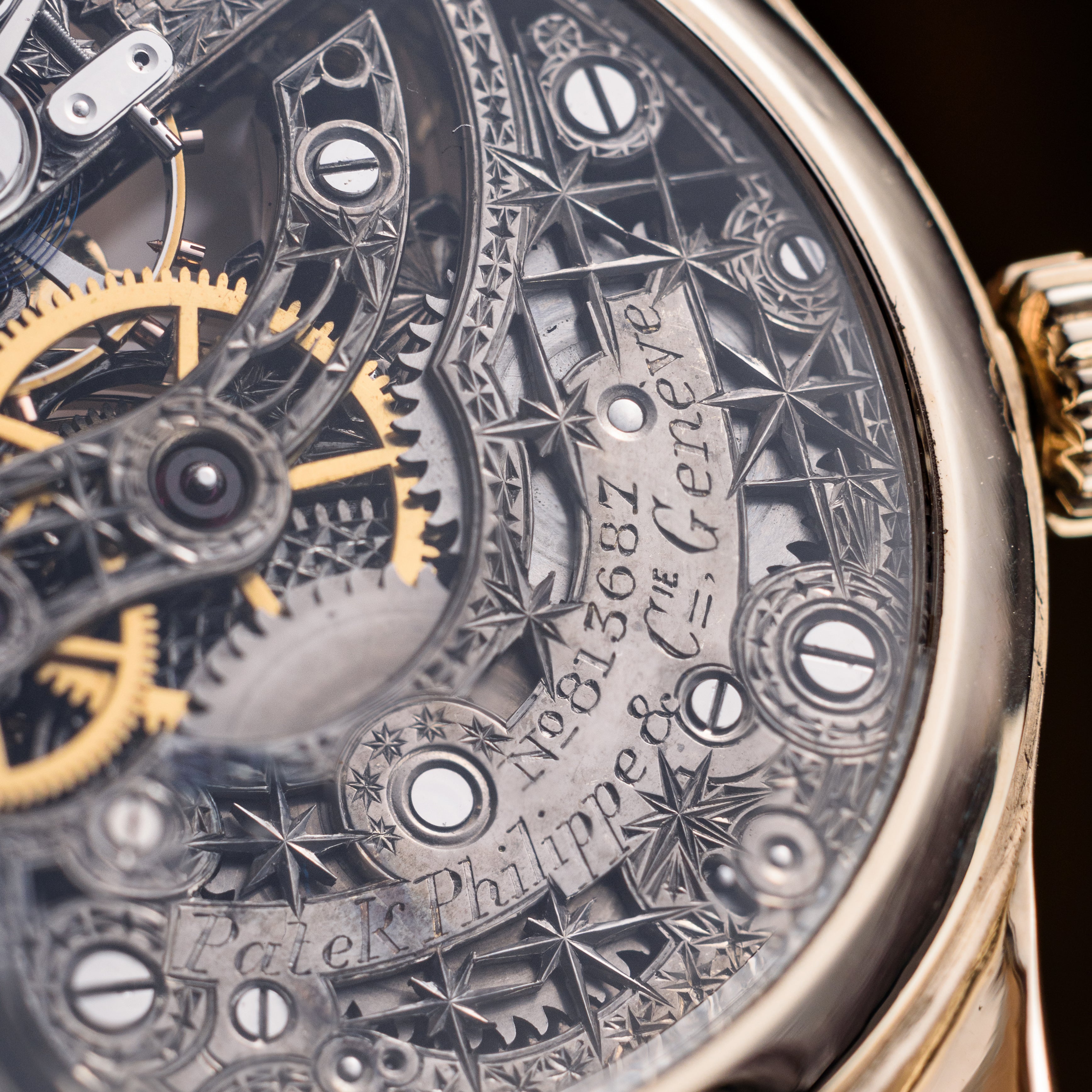 Gold Patek Phillipe Watch.Solar System. Movement 1920s