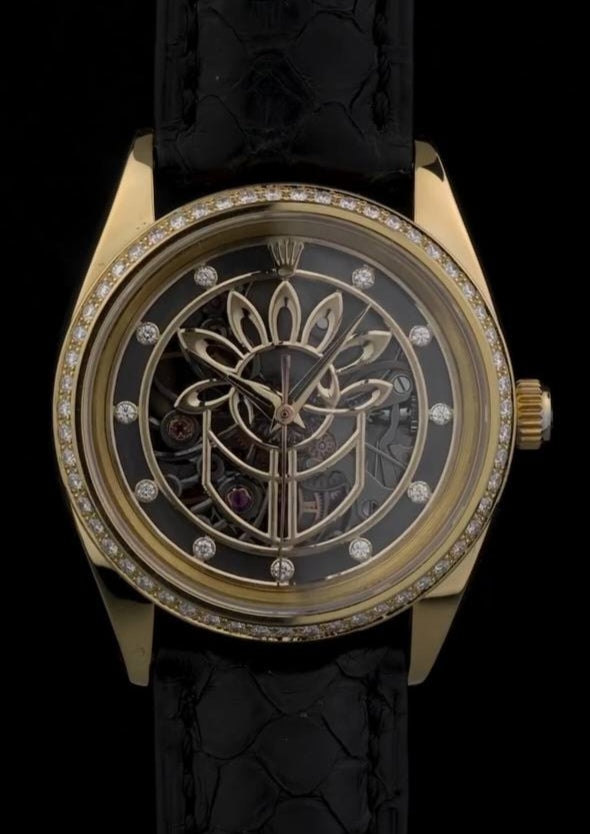 Custom watch based on vintage Rolex movement