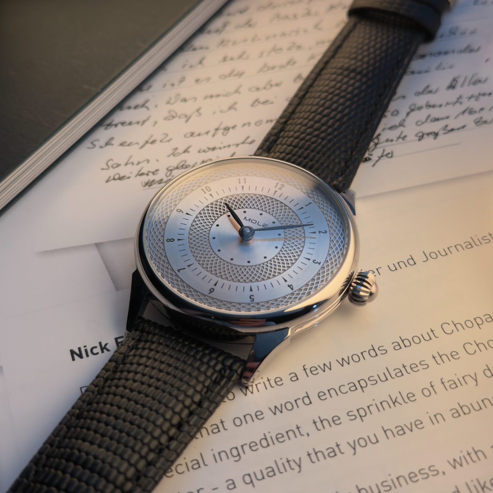 Mole Men's Manual Mechanical Watch – Silver Dial Classic Design Wristwatch