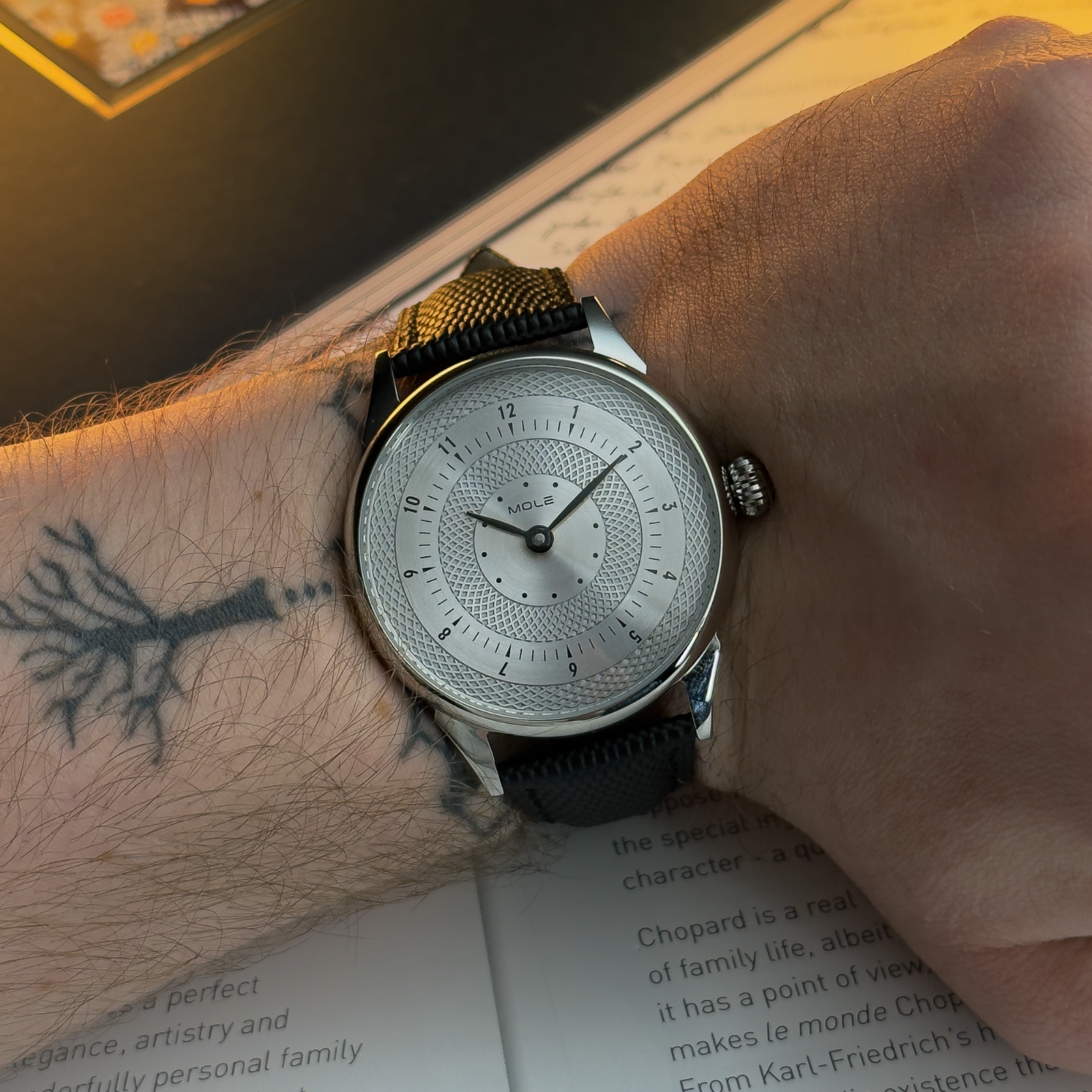 Mole Men's Manual Mechanical Watch – Silver Dial Classic Design Wristwatch