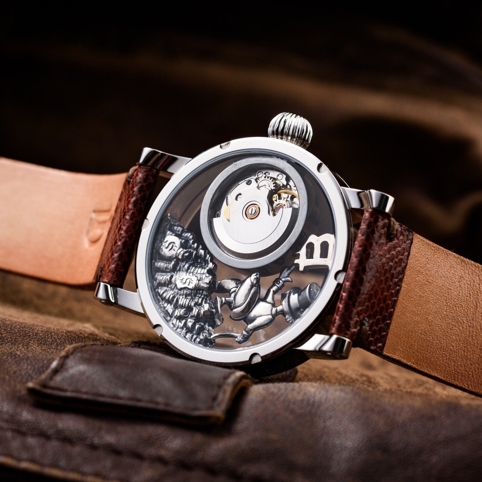 Uncle Scrooge Watch Mechanical Engraved Swiss 2025 Water Resistant Wristwatch