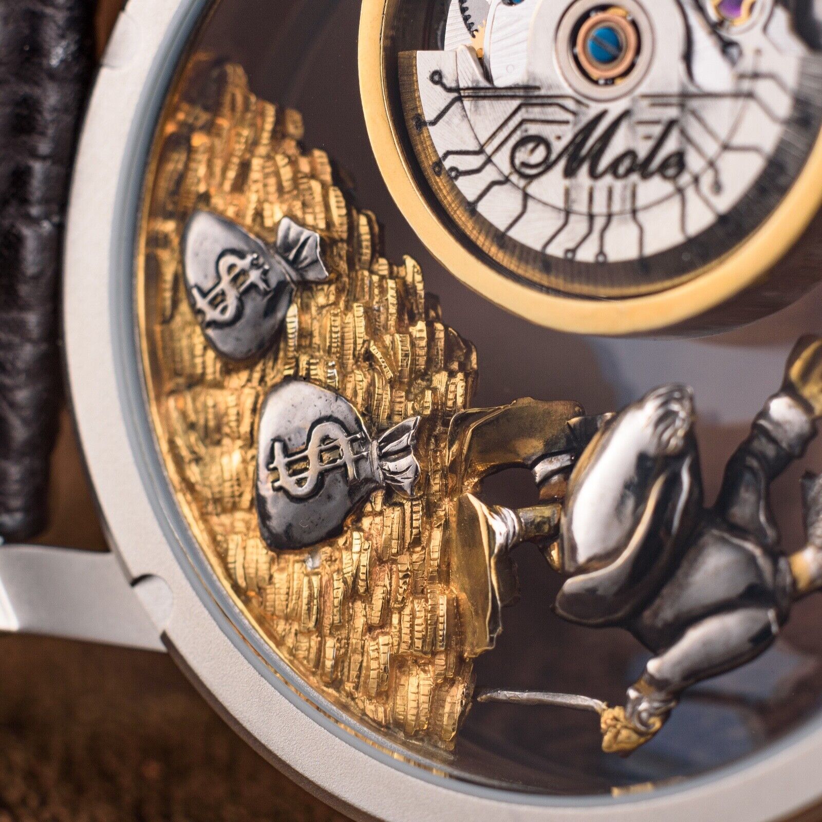 Uncle Scrooge Watch Mechanical Engraved Swiss 2025 Water Resistant Wristwatch