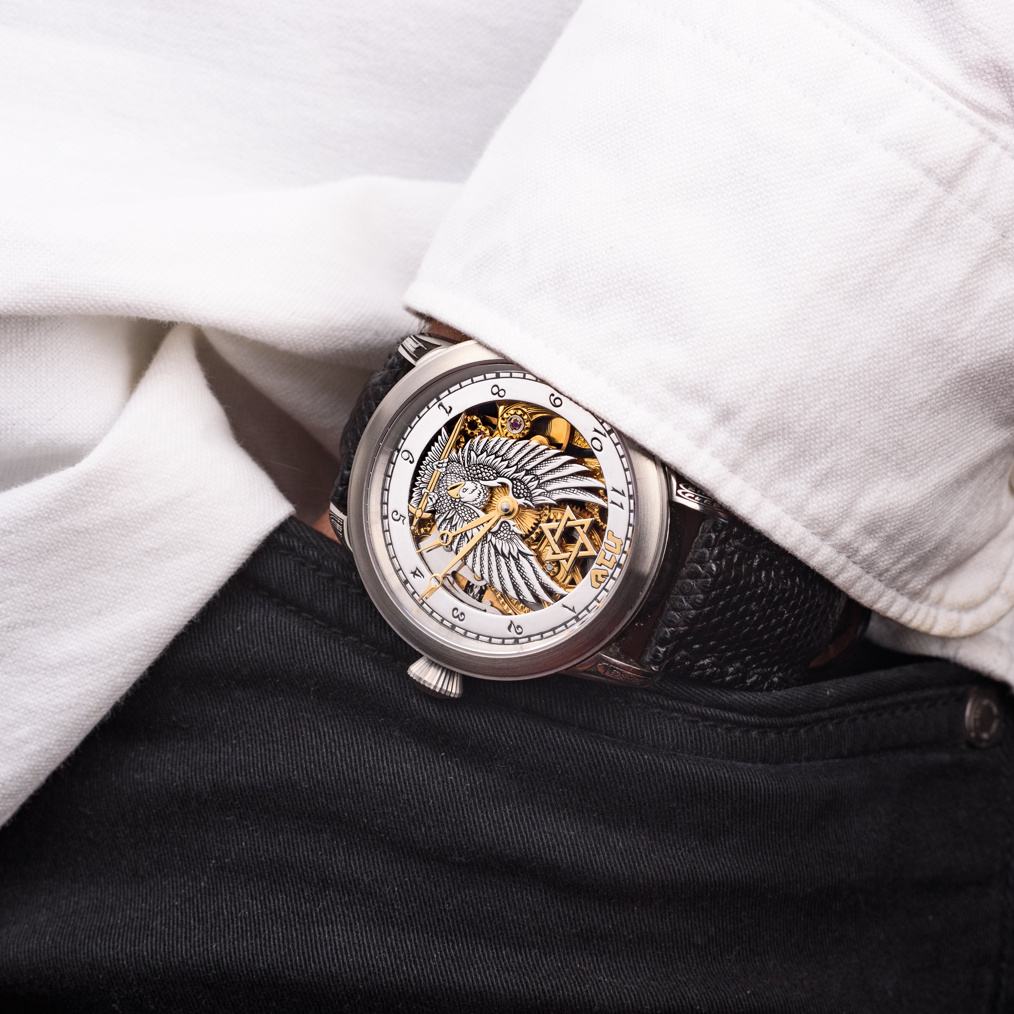 Custom skeleton Watch, Model: Luxury. ETA 6498