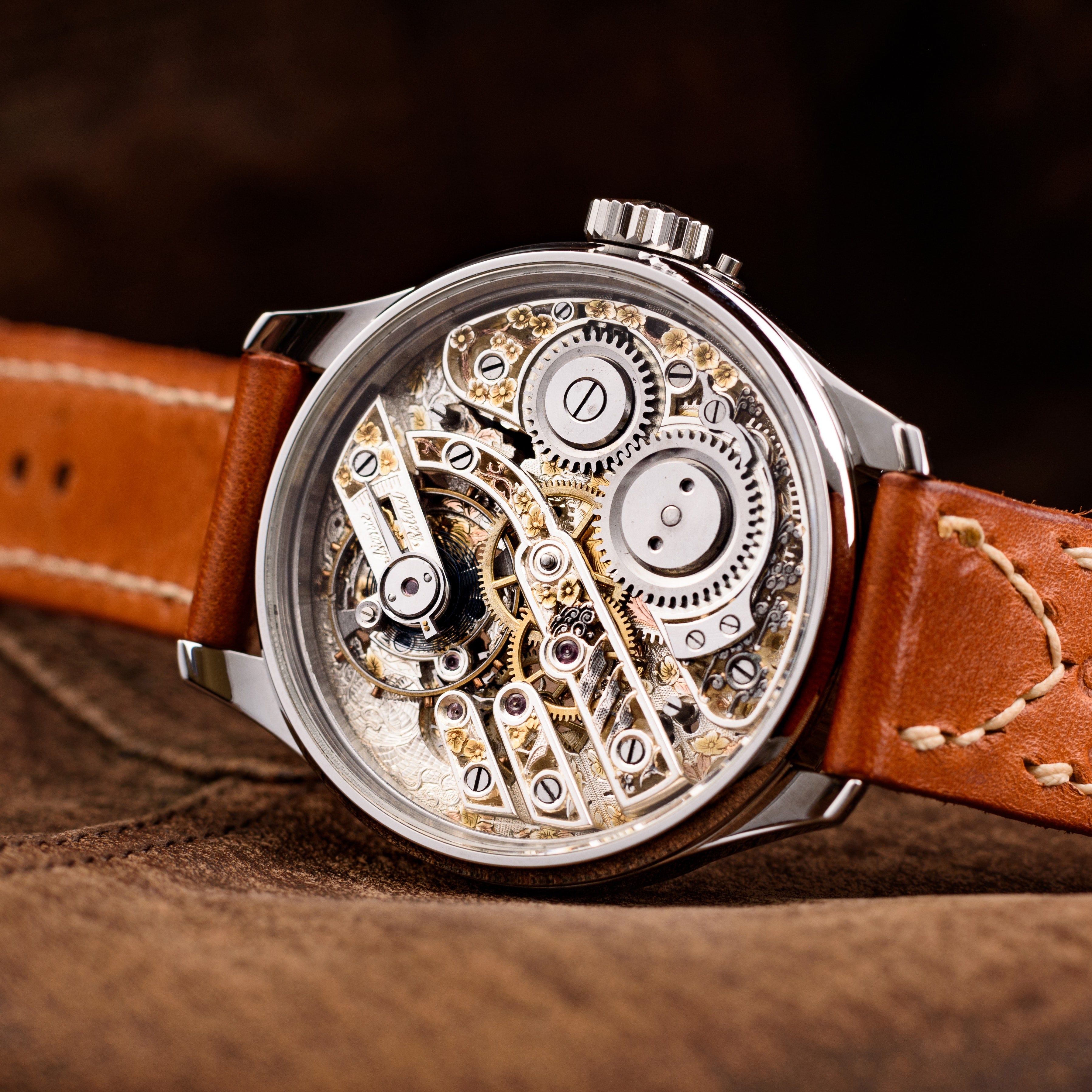 LeCoultre Skeletonized Watch. Golden Prince. Movement 1920
