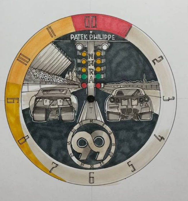 Patek Philippe Watch. Cars Drag Racing. Movement 1890