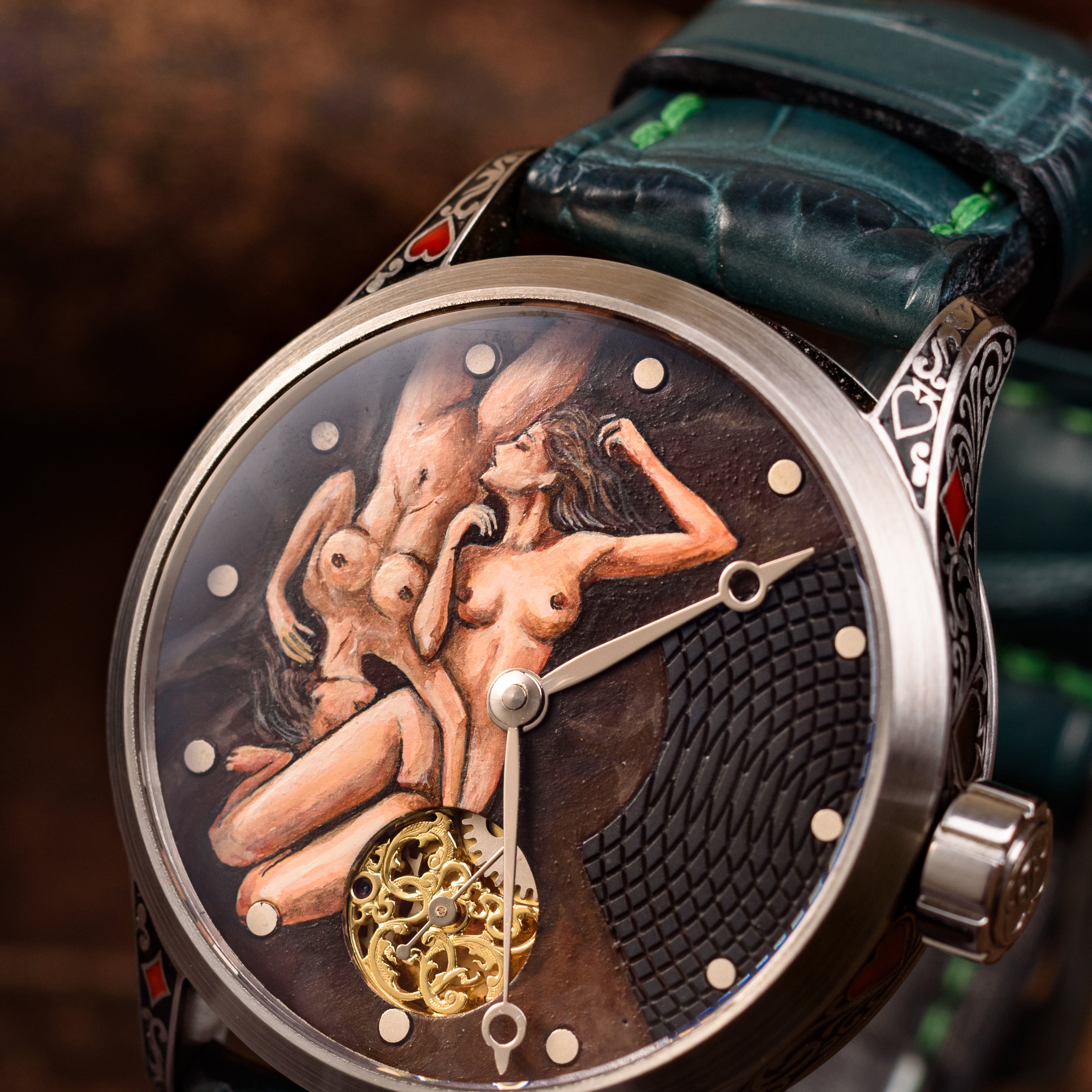 Swiss Skeletonized Watch. Cards & Women. ETA 6498